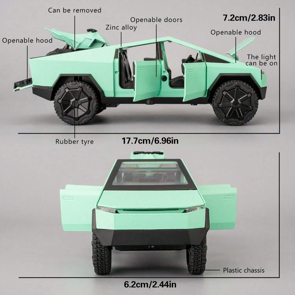 1:32 Scale Zinc Alloy Pickup SUV Model Toy With $Ound Lights And Pull-BackChristmas Surprise Toy Car For Birthday Gifts For Boys And Girls