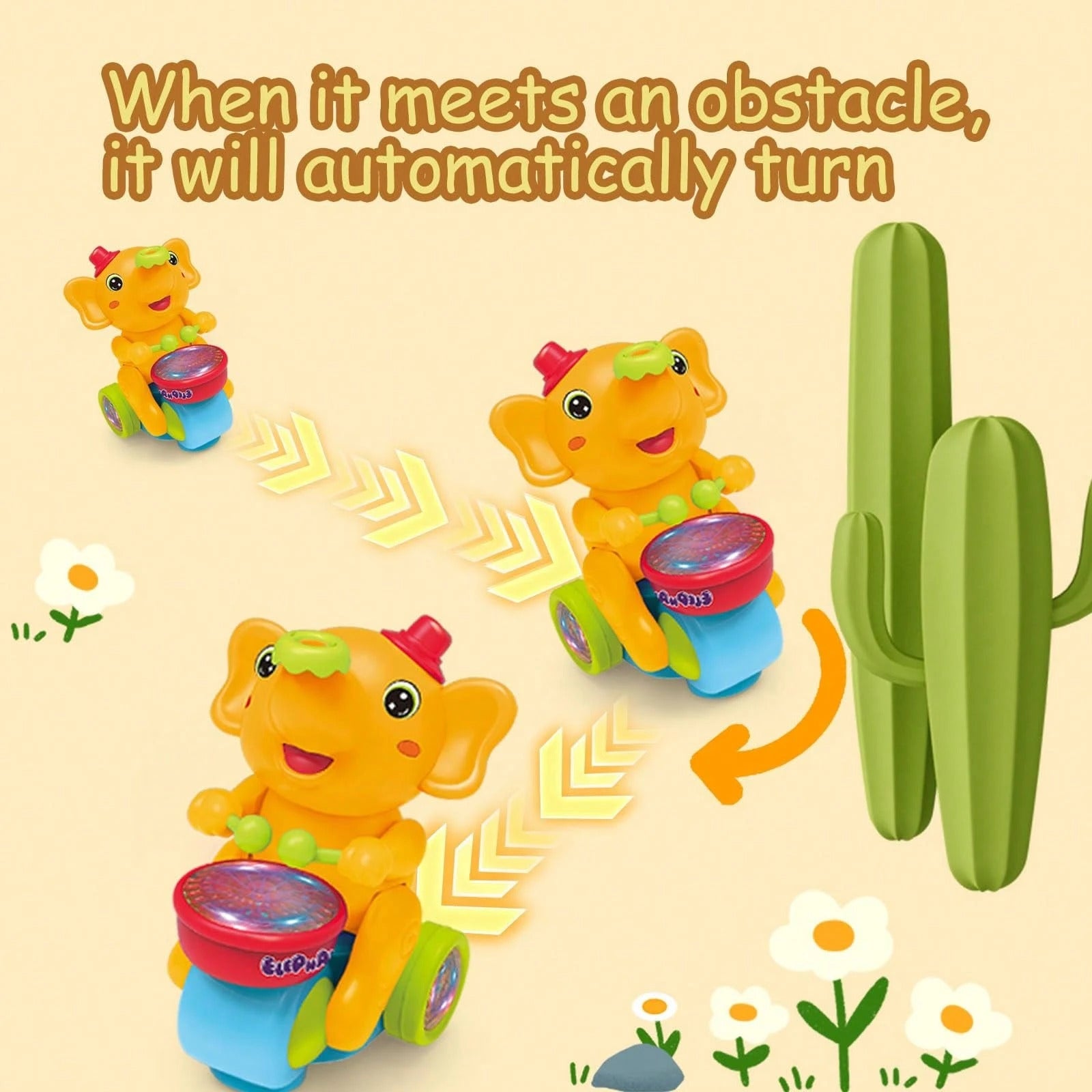 Baby Musical Crawling Toy With Lights, Sounds, Blowing Ball, Infant Sensory Toys, Birthday Gifts For Kids Boy Girl 3+ Years