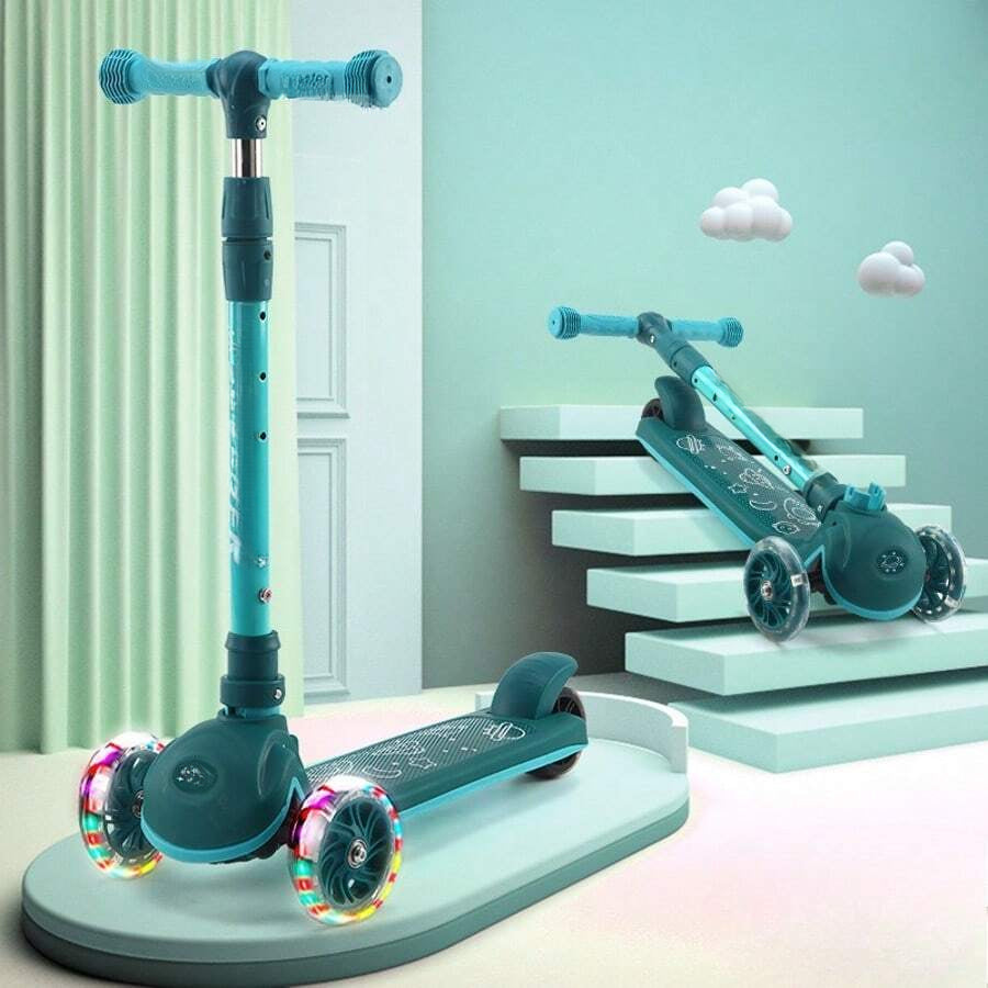 3-10 Year Old Kids Kick Scooter With Brake - Adjustable Height Handlebar, Lightweight Aluminum Frame, Wide Non-Slip Deck