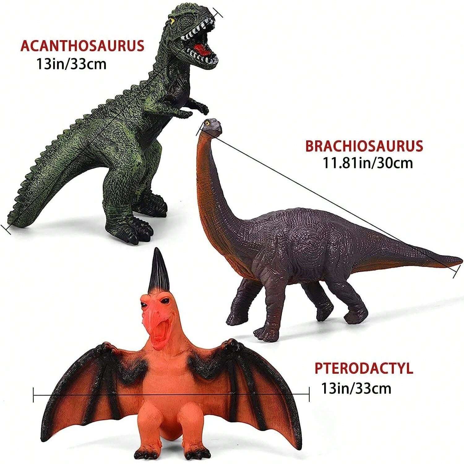 6 Piece Jumbo Dinosaur Toys For Kids And Toddlers, Dinosaur Toys For Kids 3-5, Large Soft Dinosaur Toys For Dinosaur Lovers - Perfect Dinosaur Party Favors, Birthday Gifts