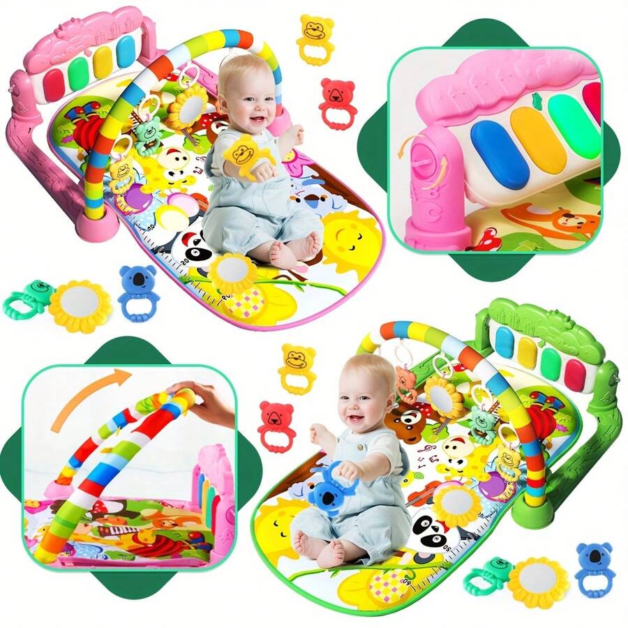 Baby Interactive Music Pedal Piano Play Mat - Fun And Educational Fitness Frame Toy For Baby,