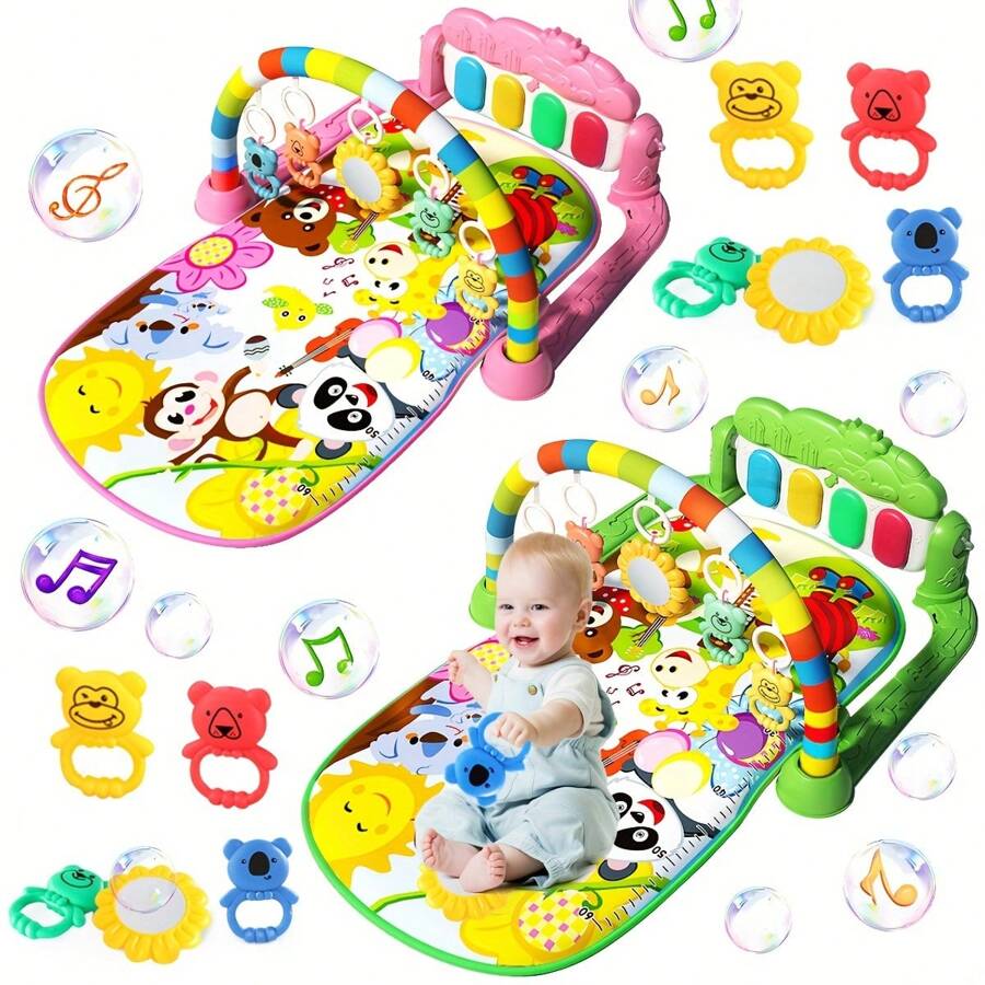 Baby Interactive Music Pedal Piano Play Mat - Fun And Educational Fitness Frame Toy For Baby,