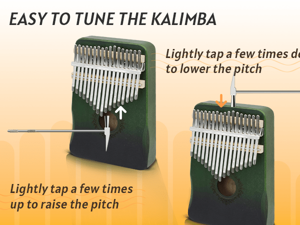 5 Styles Kalimba 17 Key Thumb Piano, Portable Mahogany Thumb Piano With Instructions, Carrying Case, Hammers - Cherry Wood - Musical Instruments For Music Lovers, Beginners, Outdoor Pianos (Butterfly Love Flower--B)