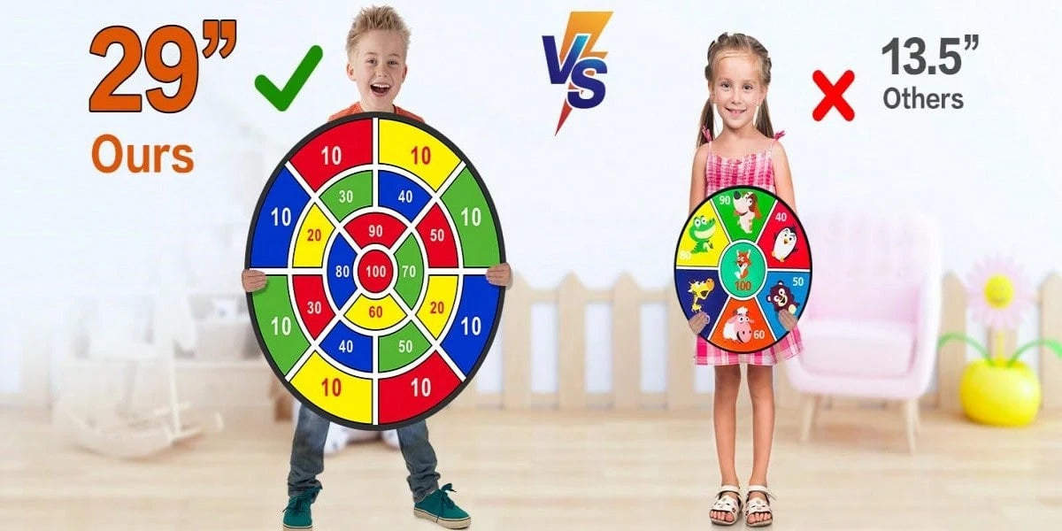 29" Large Dart Board For Kids, Kids Dart Board With Sticky Balls, Boys ToyS,Indoor/SportOutdoor Fun Party Play Game Toys, Birthday Gifts For 3 4 5 6 7 8 9 10 1112 YearOldBoys Girls