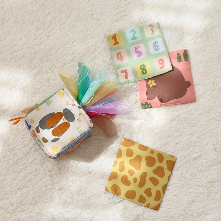 16 Pieces/Set Of Children's Puzzle Toys, Cotton Tissue Box Children's Toys, Sensory Toys, Cartoon Animal Shape Recognition Color Multifunctional Box