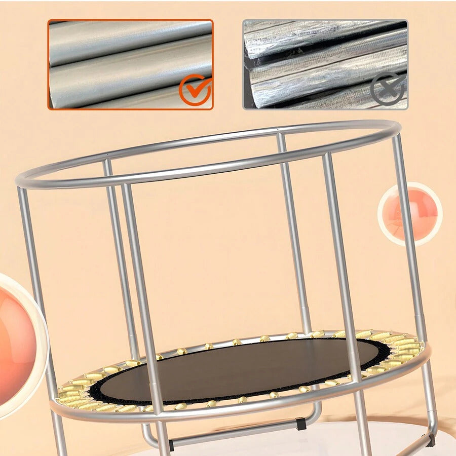 2025 Upgraded Kids Trampoline With Safety Enclosure,Indoor Outdoor Toddler Trampoline,55-Inch Kids Trampoline With Safety Net - Indoor And Outdoor Toddler Trampoline For Children Aged 3-8, With A Gap-Free Safety Design And Reinforced Jumping