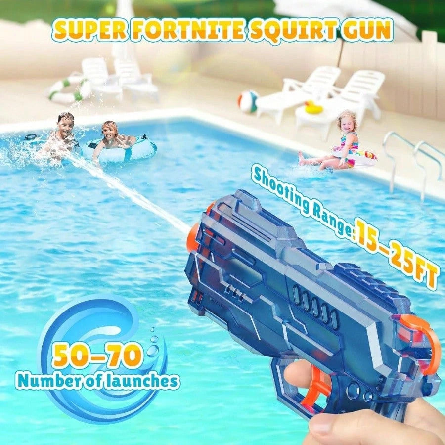 Gun - Leakproof Squirt Gun Adults Summer Blaster Soaker Small Guns Toys, 2 Pack Watergun Pool Beach Outdoor Fighting Blue Orange