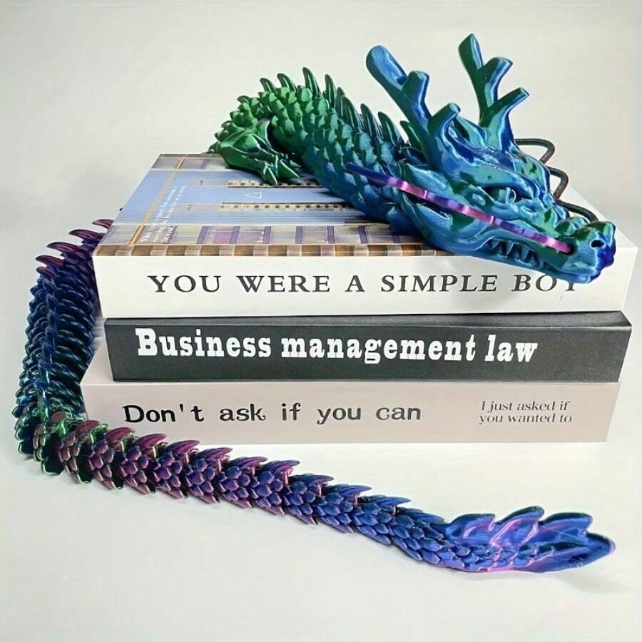 35.4 Inch Chinese Loong Model Set, 3D Printing Movable Dragon Tabletop Decorations&Decompression Toys, Flexible Joints, Which Help The Development Of Creativity And Imagination