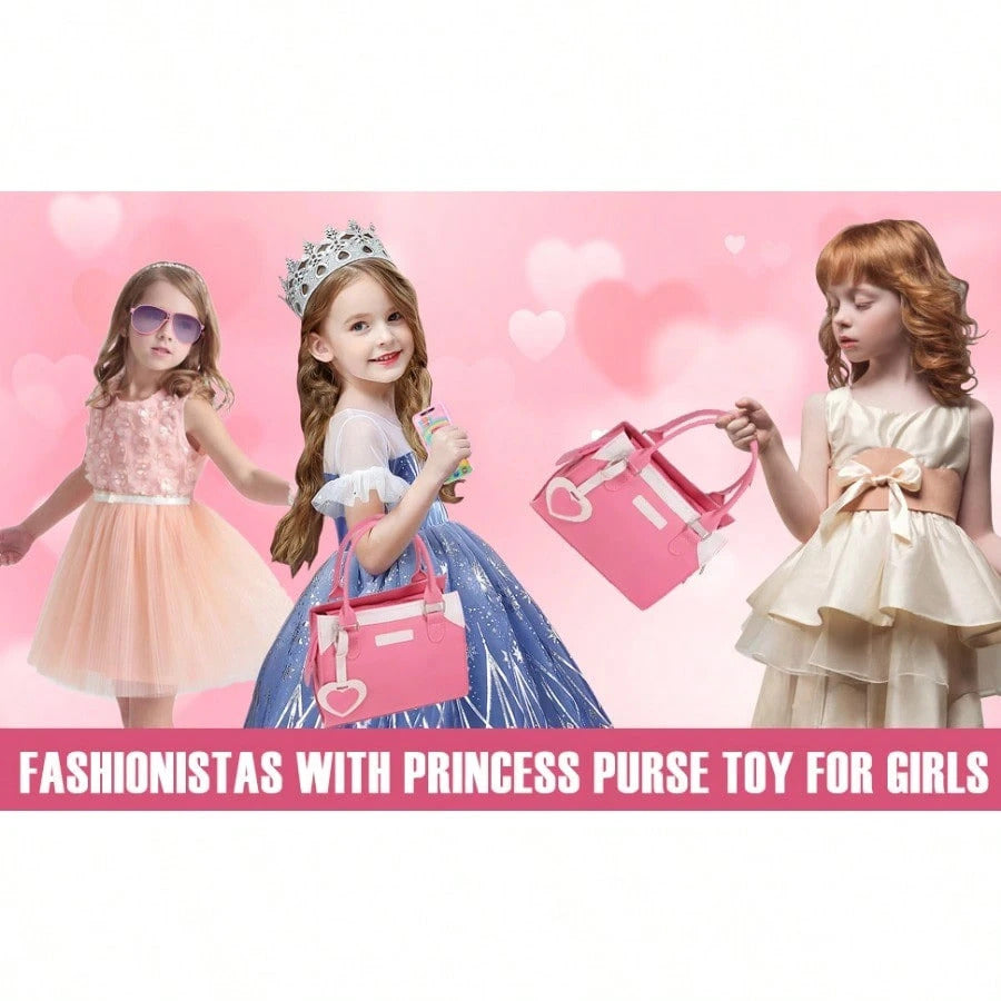 Play Purse For Little Girls, Pretend Princess PlayGirls Toys For 3 4 5 6 7 8 Year Old, Toddler Pursewith Accessories, Kids Toy Purse Birthday ForGirs Ages 3-5 4-5 6-8