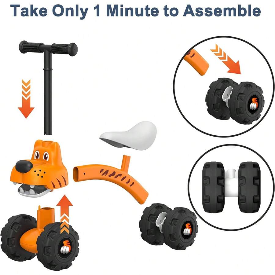 Baby Balance Bike Toys For 1 Year Old, Birthday Gifts For Boys And Girls, Silent Wheels & Non-Pedal Baby Walker Riding Toys For 10-36 Months Toddlers, Kids First Bike Gifts,Toys Baby Boy,Toddler,1year Old Toys