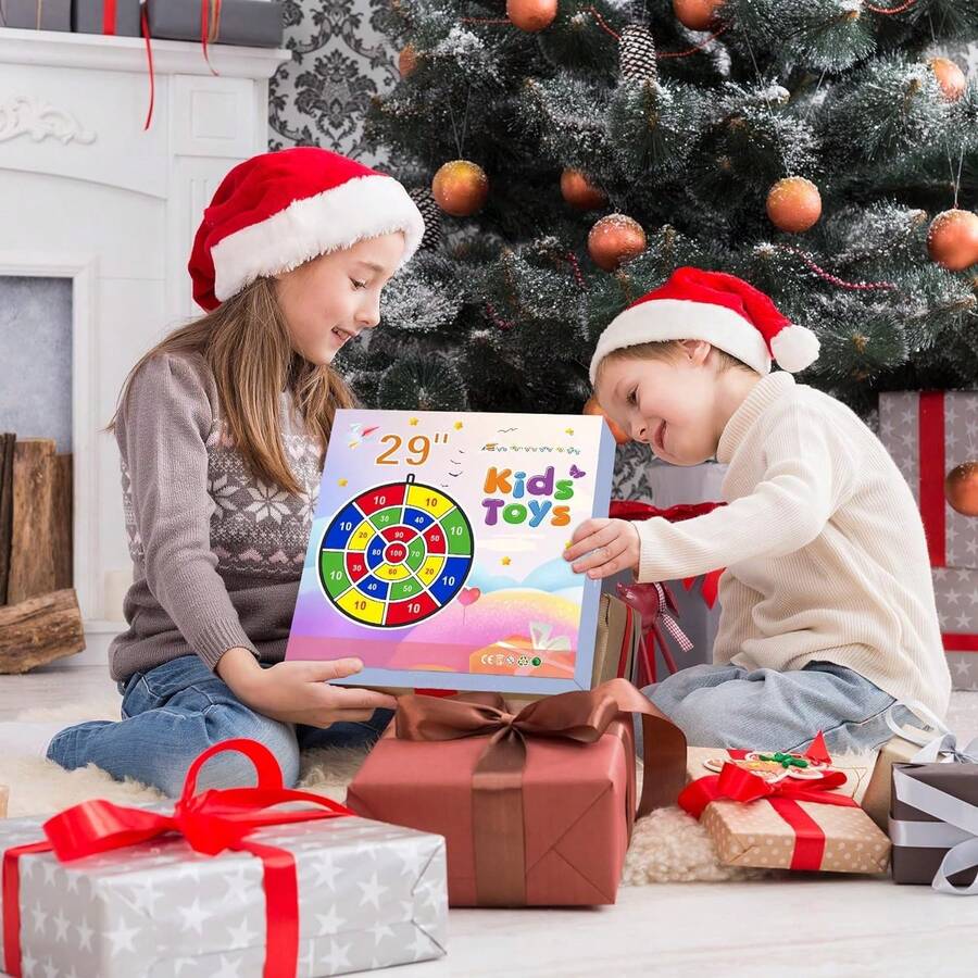 29" Large Dart Board For Kids, Kids Dart Board With Sticky Balls, Boys ToyS,Indoor/SportOutdoor Fun Party Play Game Toys, Birthday Gifts For 3 4 5 6 7 8 9 10 1112 YearOldBoys Girls