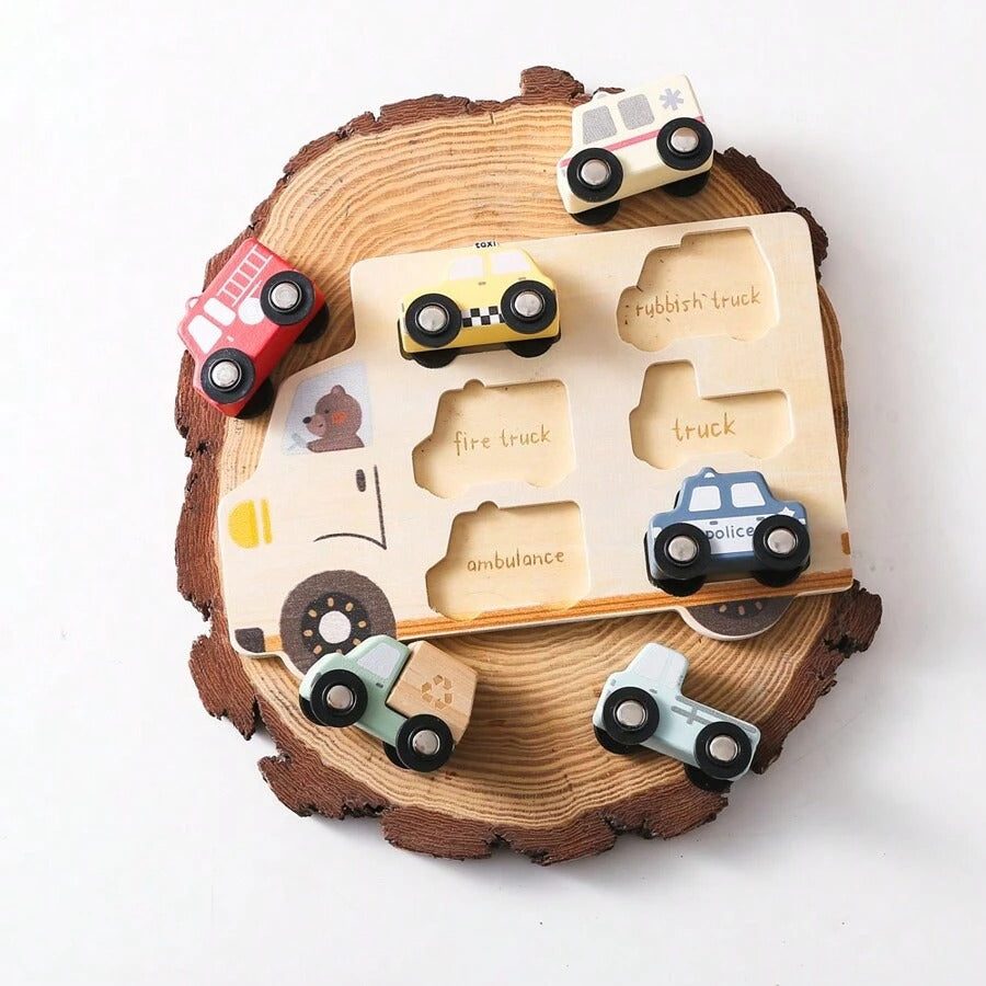 Kids Puzzles Wooden Baby Toys Montessori 3D Puzzle Toys For Babies Educational Toys Puzzle Child 2 Years Cars Match Board Puzzle