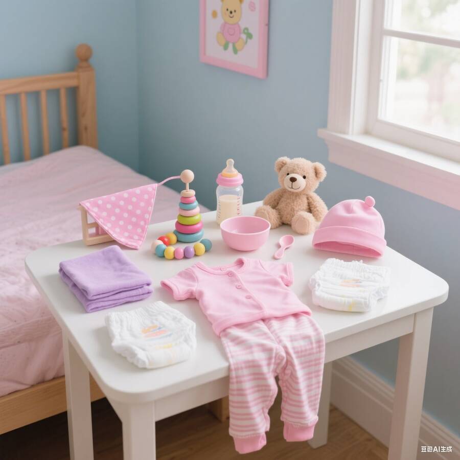8 Pcs Baby Doll Accessories, Reborn Baby Dolls Clothes With Bassinet For Baby Dolls, Outfit Fit Newborn Babies Doll , Babies Pretend Play Set (Not Doll) Christmas Decoration Christmas Gift