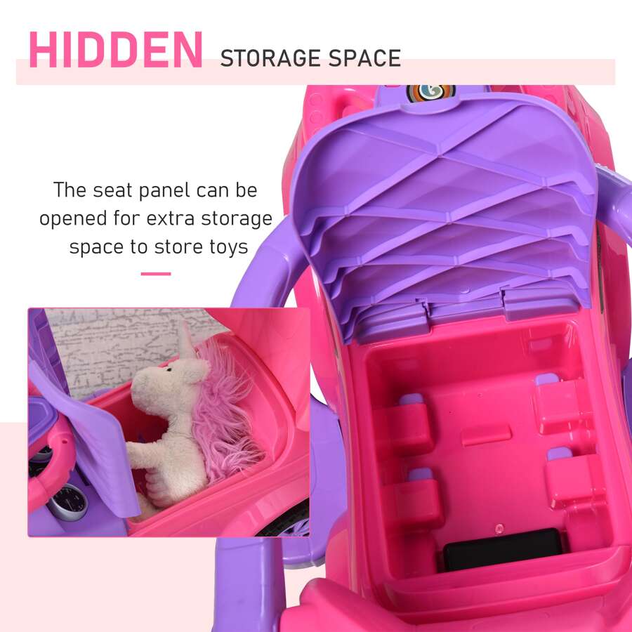 3 In 1 Push Cars for Toddlers Kid Ride on Push Car Stroller Sliding Walking Car with Horn Music Light Function Secure Bar Ride on Toy for Boy Girl 1-3 Years Old Pink