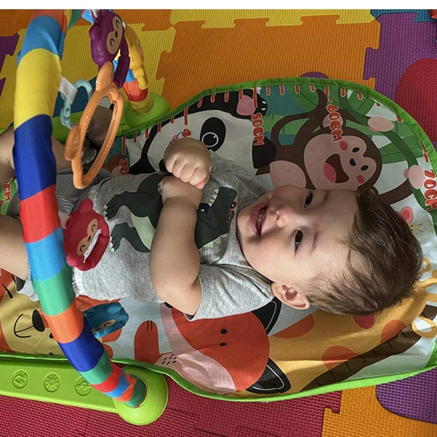 Baby Interactive Music Pedal Piano Play Mat - Fun And Educational Fitness Frame Toy For Baby,