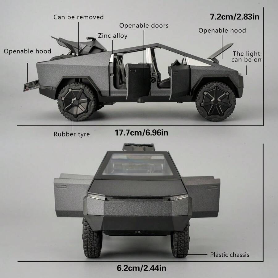 1:32 Scale Zinc Alloy Pickup SUV Model Toy With $Ound Lights And Pull-BackChristmas Surprise Toy Car For Birthday Gifts For Boys And Girls