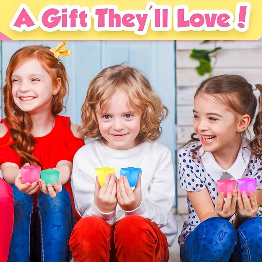 3 Pcs Colorful Relaxation Soft Blocks - Slow Rise, Stress Relief Ball Sensory Toys, Reduce Anxiety, Class Prizes, Thanksgiving, Christmas Gifts, 2025 New Year Gifts (Random Colors)