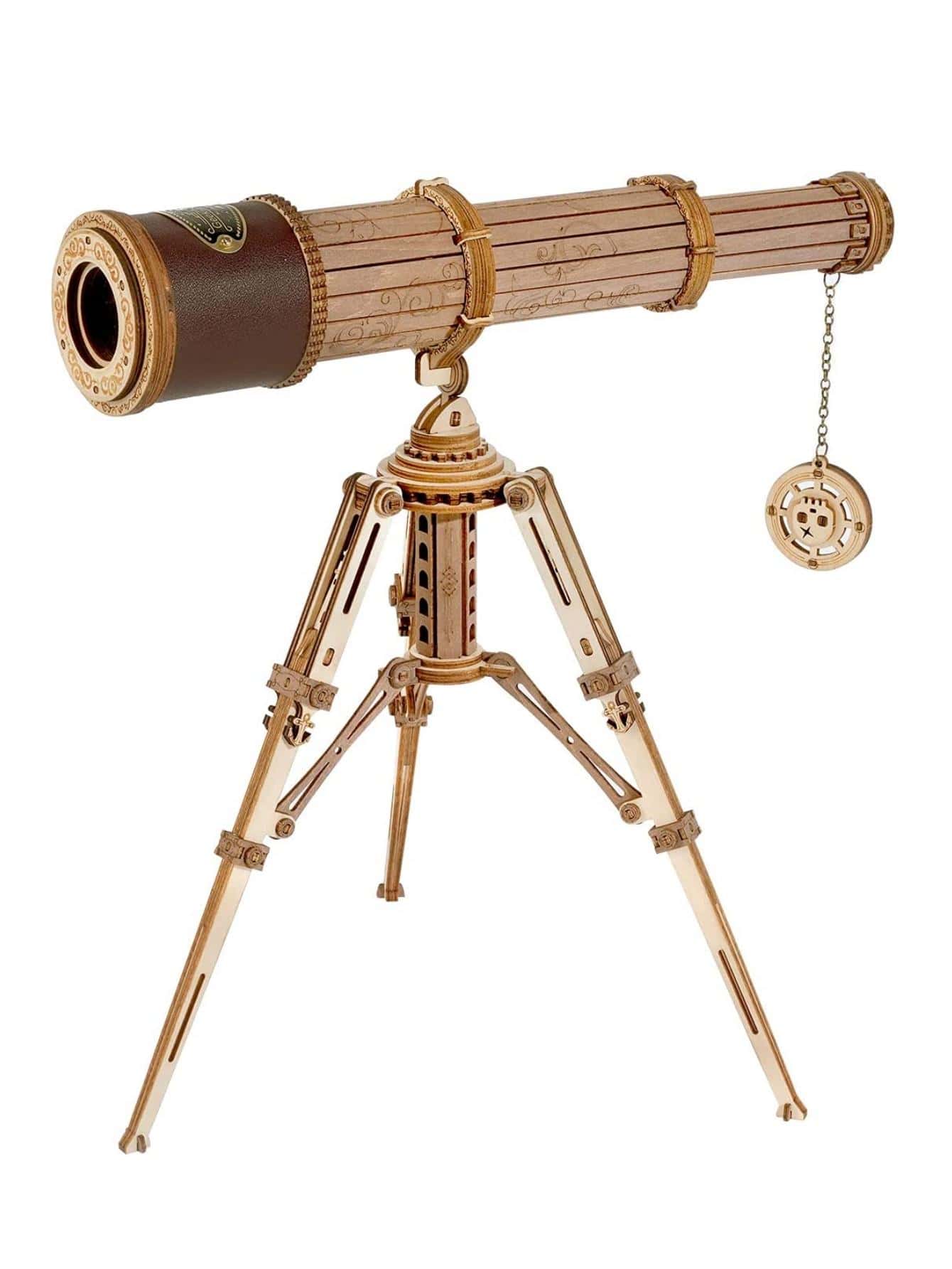 Monocular Telescope 3D Wooden Puzzle Craft Kits to BuildGame Assembly Toys for Children Teens Adult Birthday Gift