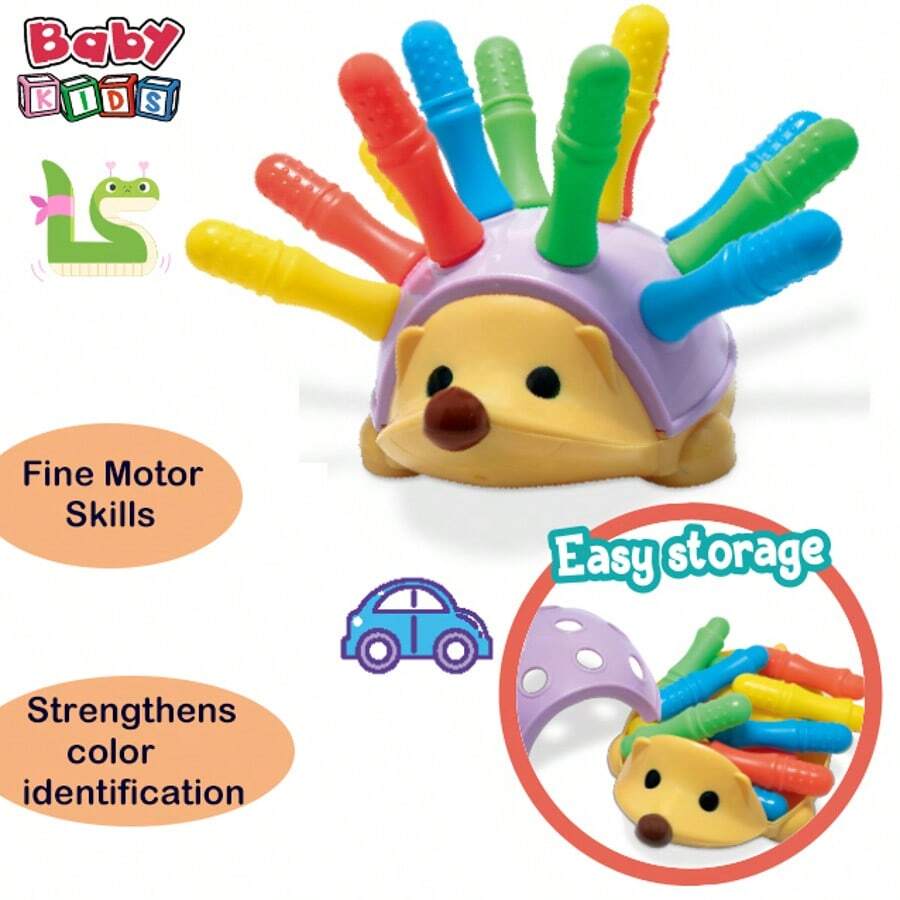 Toddler Learning Toys - Fine Hand Hedgehog, Fine Motor Toys, Over 12 Months Old, 14-Piece Set, Toddler Toys, Essential Toys For Newborns, Children's Day Gifts, Special Promotion In Summer, Kids Toys
