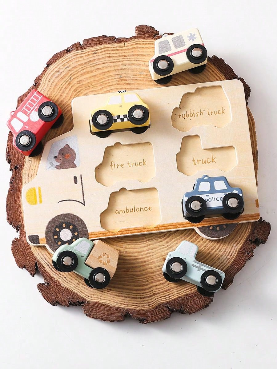Kids Puzzles Wooden Baby Toys Montessori 3D Puzzle Toys For Babies Educational Toys Puzzle Child 2 Years Cars Match Board Puzzle