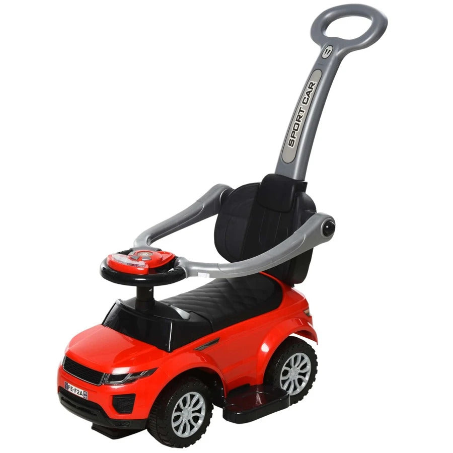 3 In 1 Push Cars for Toddlers Kid Ride on Push Car Stroller Sliding Walking Car with Horn Music Light Function Secure Bar Ride on Toy for Boy Girl 1-3 Years Old Pink