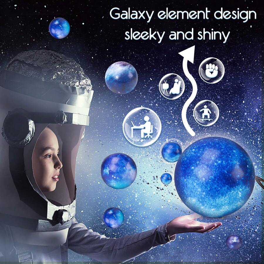 18pcs Stress Balls Space Foam Stress Balls , 2 Inch Durable Polyester Sensory Toys, Perfect For Birthday Party FavorsGift, School Prizes, Classroom Rewards, Halloween Christmas Gift