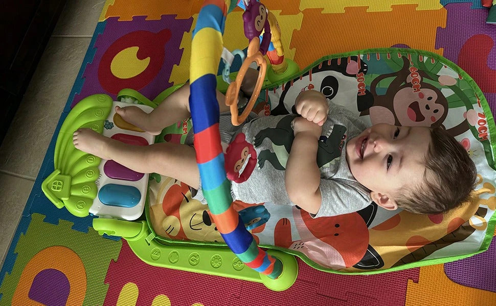 Baby Interactive Music Pedal Piano Play Mat - Fun And Educational Fitness Frame Toy For Baby,