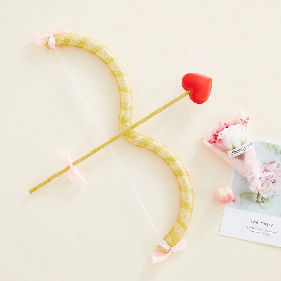 Cupid Bow And Arrow Set, Valentine's Day Cupid Costume Photo Props For Adults And Teens