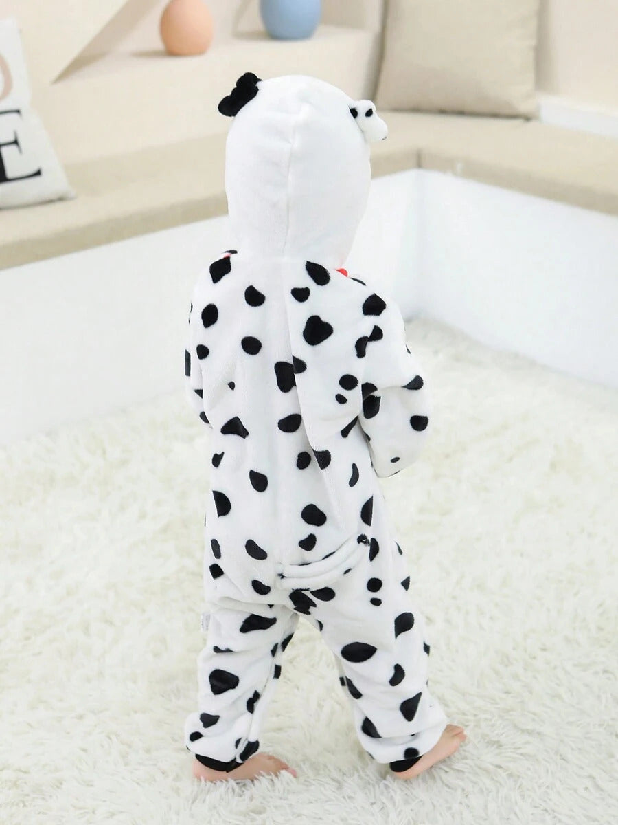 Spotted Dog Costume For Toddlers, Kids Animal Inspired Jumpsuit, Dress Up Playwear Outfit For Boys & Girls, Children's Cosplay Clothes