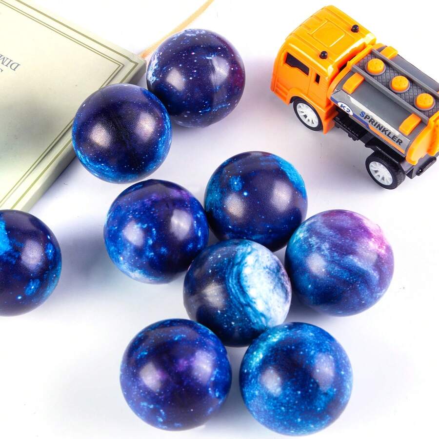 18pcs Stress Balls Space Foam Stress Balls , 2 Inch Durable Polyester Sensory Toys, Perfect For Birthday Party FavorsGift, School Prizes, Classroom Rewards, Halloween Christmas Gift