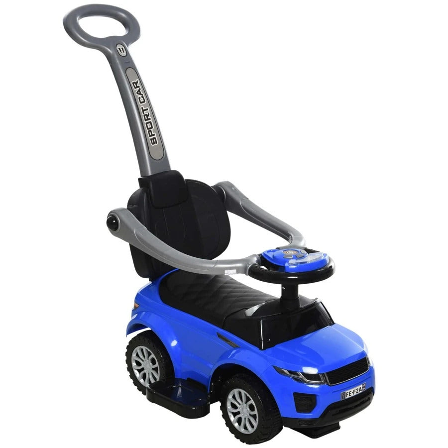 3 In 1 Push Cars for Toddlers Kid Ride on Push Car Stroller Sliding Walking Car with Horn Music Light Function Secure Bar Ride on Toy for Boy Girl 1-3 Years Old Pink