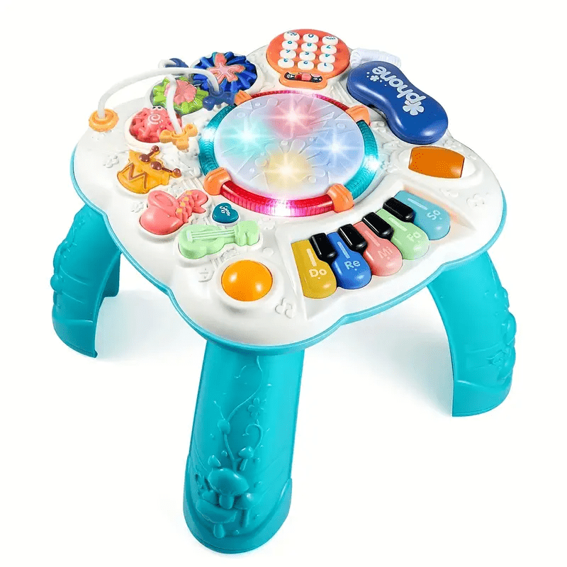 Children's Interactive Luminous Music Activity Table - Adjustable And Detachable Legs, Simulated Piano Keys, Sensory Training Toys,
