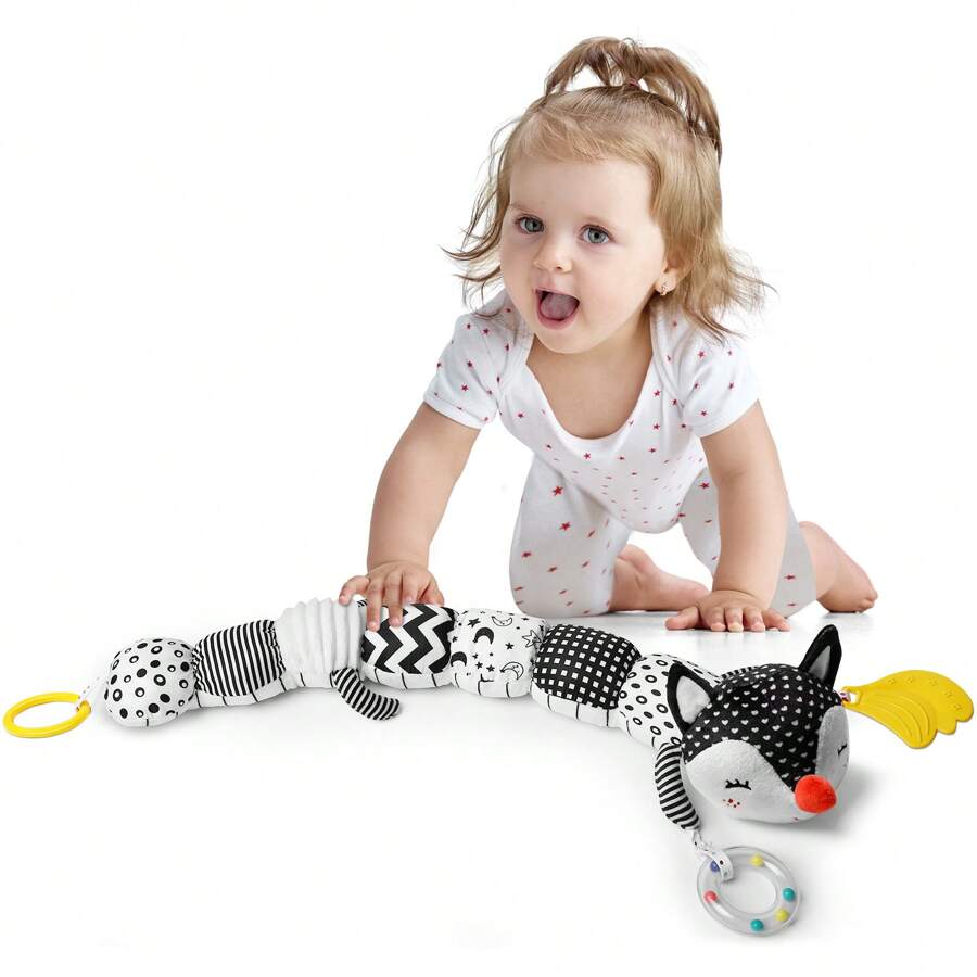 Newborn Baby Girl Gift Toys For 0 3 6 12 Months,Infant Tummy Time Toys,Musical Stuffed Animal With Multi-Sensory Crinkle, Rattle And Textures,Baby Boy Girl Halloween Gifts, Baby Stuff