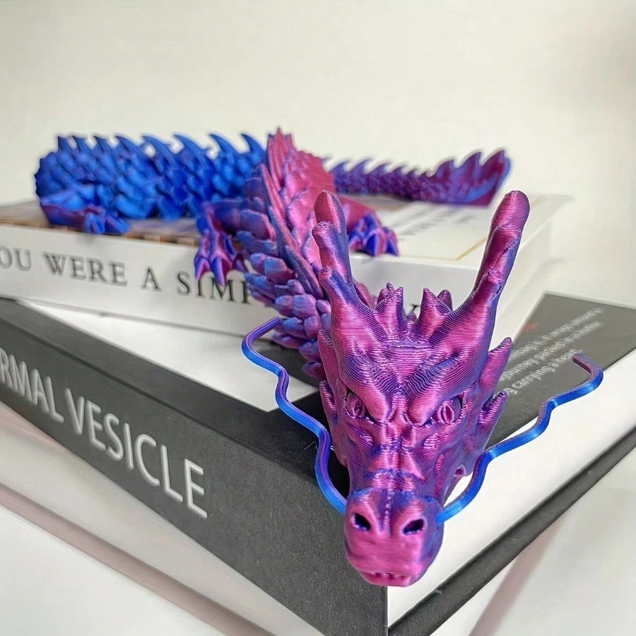 35.4 Inch Chinese Loong Model Set, 3D Printing Movable Dragon Tabletop Decorations&Decompression Toys, Flexible Joints, Which Help The Development Of Creativity And Imagination
