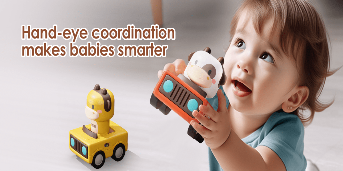Press To Go Car Toys For Toddlers 1-3, Baby Animal Racing Cars, Infant Play Vehicle Set, BabyPush Go Friction Car Toys For 18+ Months, Birthday Gifts For 1-2 Years Old Boys