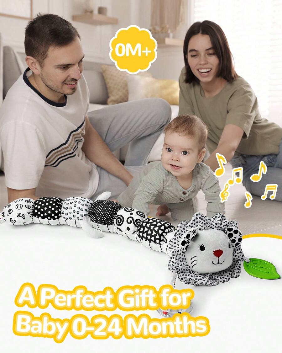 Newborn Baby Girl Gift Toys For 0 3 6 12 Months,Infant Tummy Time Toys,Musical Stuffed Animal With Multi-Sensory Crinkle, Rattle And Textures,Baby Boy Girl Halloween Gifts, Baby Stuff