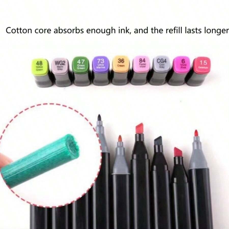 48/60/80/120/168/262pcs Dual-Tip Marker Set, Oil-Based Marker Set In Large Sizes, Painting Graffiti Ink Pen Pigment Pen Set