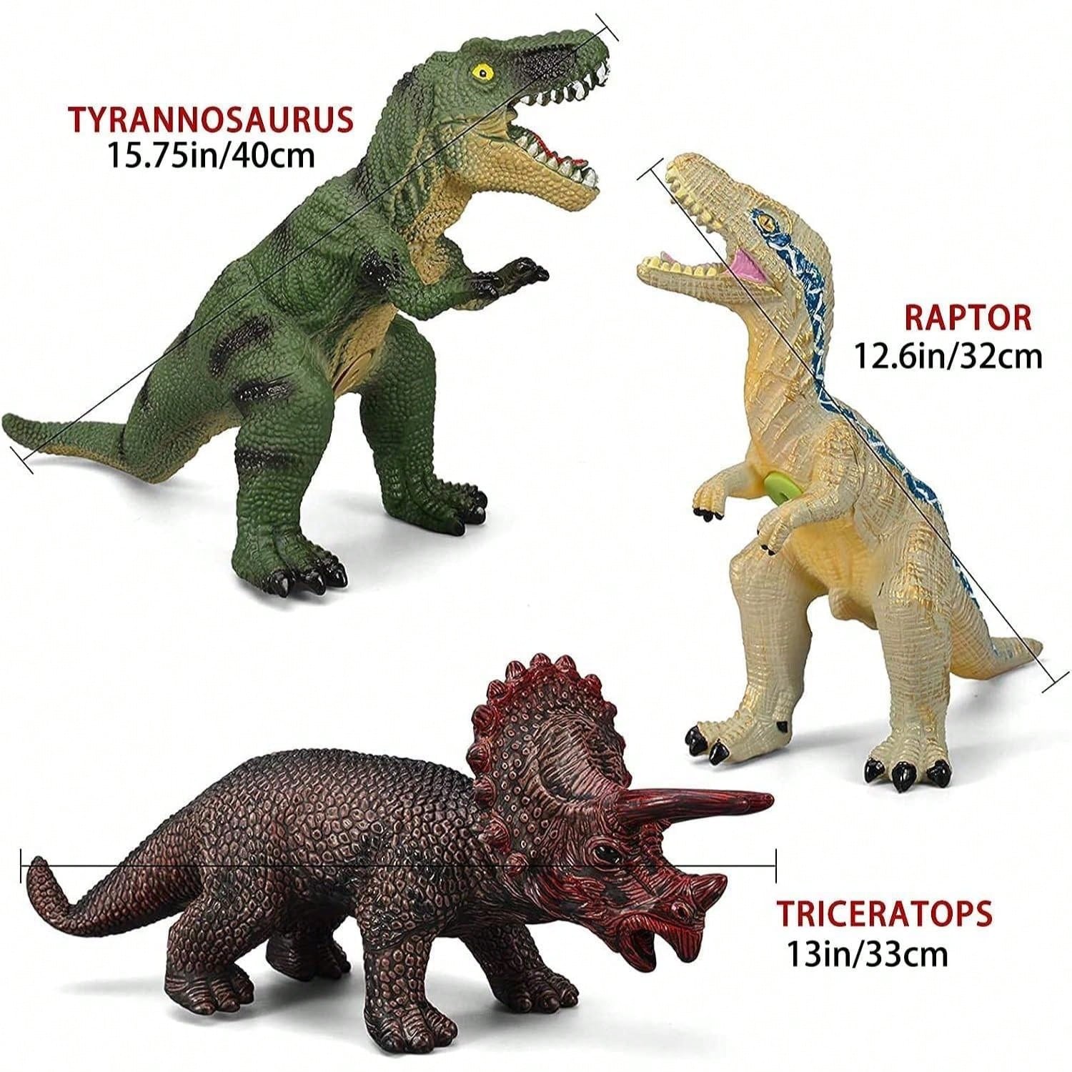 6 Piece Jumbo Dinosaur Toys For Kids And Toddlers, Dinosaur Toys For Kids 3-5, Large Soft Dinosaur Toys For Dinosaur Lovers - Perfect Dinosaur Party Favors, Birthday Gifts