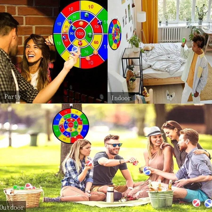 29" Large Dart Board For Kids, Kids Dart Board With Sticky Balls, Boys ToyS,Indoor/SportOutdoor Fun Party Play Game Toys, Birthday Gifts For 3 4 5 6 7 8 9 10 1112 YearOldBoys Girls