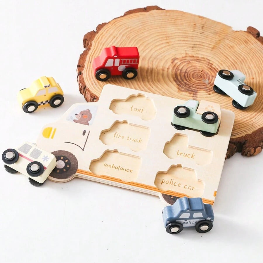Kids Puzzles Wooden Baby Toys Montessori 3D Puzzle Toys For Babies Educational Toys Puzzle Child 2 Years Cars Match Board Puzzle