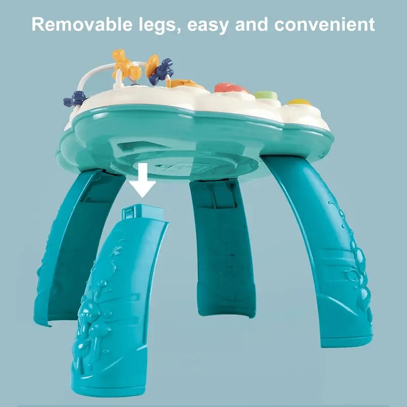 Children's Interactive Luminous Music Activity Table - Adjustable And Detachable Legs, Simulated Piano Keys, Sensory Training Toys,