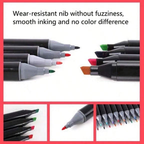 48/60/80/120/168/262pcs Dual-Tip Marker Set, Oil-Based Marker Set In Large Sizes, Painting Graffiti Ink Pen Pigment Pen Set