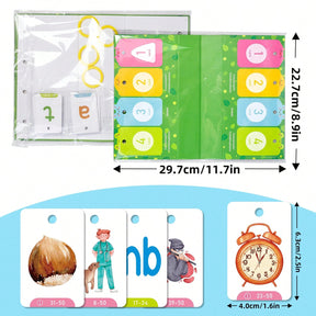 Word Flip Charts Double-Sided Desktop Chart Card Set - Interactive Spelling Game, Word Building Cards, Educational Spelling Toy, Literacy Learning Card, Classroom Educational Toys For Kids
