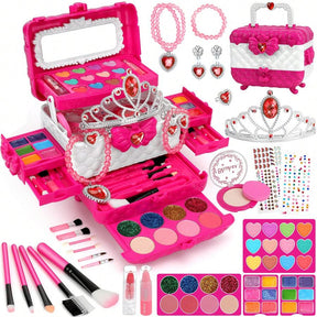 Kids Makeup Kit And Jewelry Set For Girl, Toys For Girls Ages 3 4 5 6 7 8 9 10, Ideal Gifts For Girls