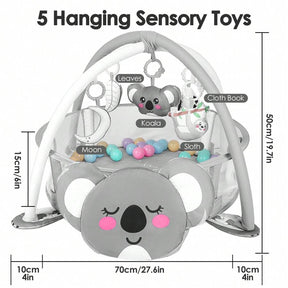 4-In-1 Baby Play Mat Baby Gym,Mat For Floor Activity Gym Ball Pit Including 30 Balls With 5 Infant Learning Sensory Baby Toys For Newborn Toddler To Develop Motor Cognition Boy & Girl Spring Halloween Gifts