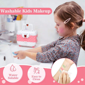 Cosmetics - Girls' Children's Makeup Set, Washable Girls' Makeup Set, Washable Children's Makeup Set, Cosmetics Gift Set, Suitable As A Birthday Or Christmas Gift For Girls Aged 3 And Above.