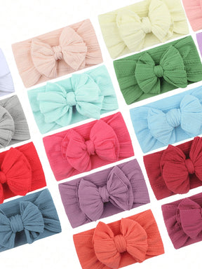18PCS Handmade Baby Headbands Soft Stretchy Nylon Hair Bands With Bows For Newborn Infant Baby Toddler Girls