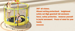 2025 Upgraded Kids Trampoline With Safety Enclosure,Indoor Outdoor Toddler Trampoline,55-Inch Kids Trampoline With Safety Net - Indoor And Outdoor Toddler Trampoline For Children Aged 3-8, With A Gap-Free Safety Design And Reinforced Jumping