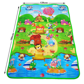 Baby Play Mat Kids Rug For Playroom, Floor Mat For Toddlers, Playtime Collection ABC, Fruit, Animals Educational Area Rugs For Kids Room Classroom Or Picnic