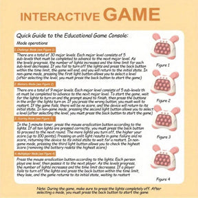 Matching Game Console, Handheld Game, Interactive Educational Learning Toy - Quick-Press Handheld Game Console